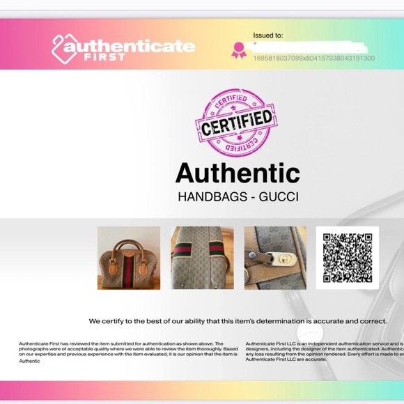 GUCCI Boston Micro GG Supreme Beige Wide Stripe Authenticated 1970’s/1980’s - Picture 4 of 17